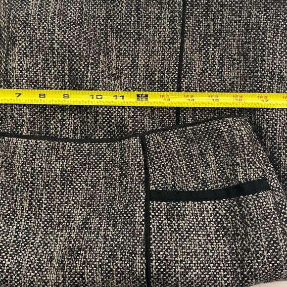 White House Black Market Womens Black Gray Tweed Wool Blend Pencil Skirt Size 12 - Picture 8 of 11